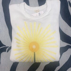 NWT RARE Anthropologie by TINY embroidered Sunflower Sweater size XL
